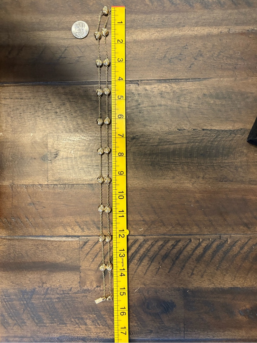 Kate Spade Long Gold Beaded Chain Necklace (GUC) - Picture 4 of 4